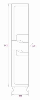 Пенал напольный Onika Веронэлла 403563 35см белый